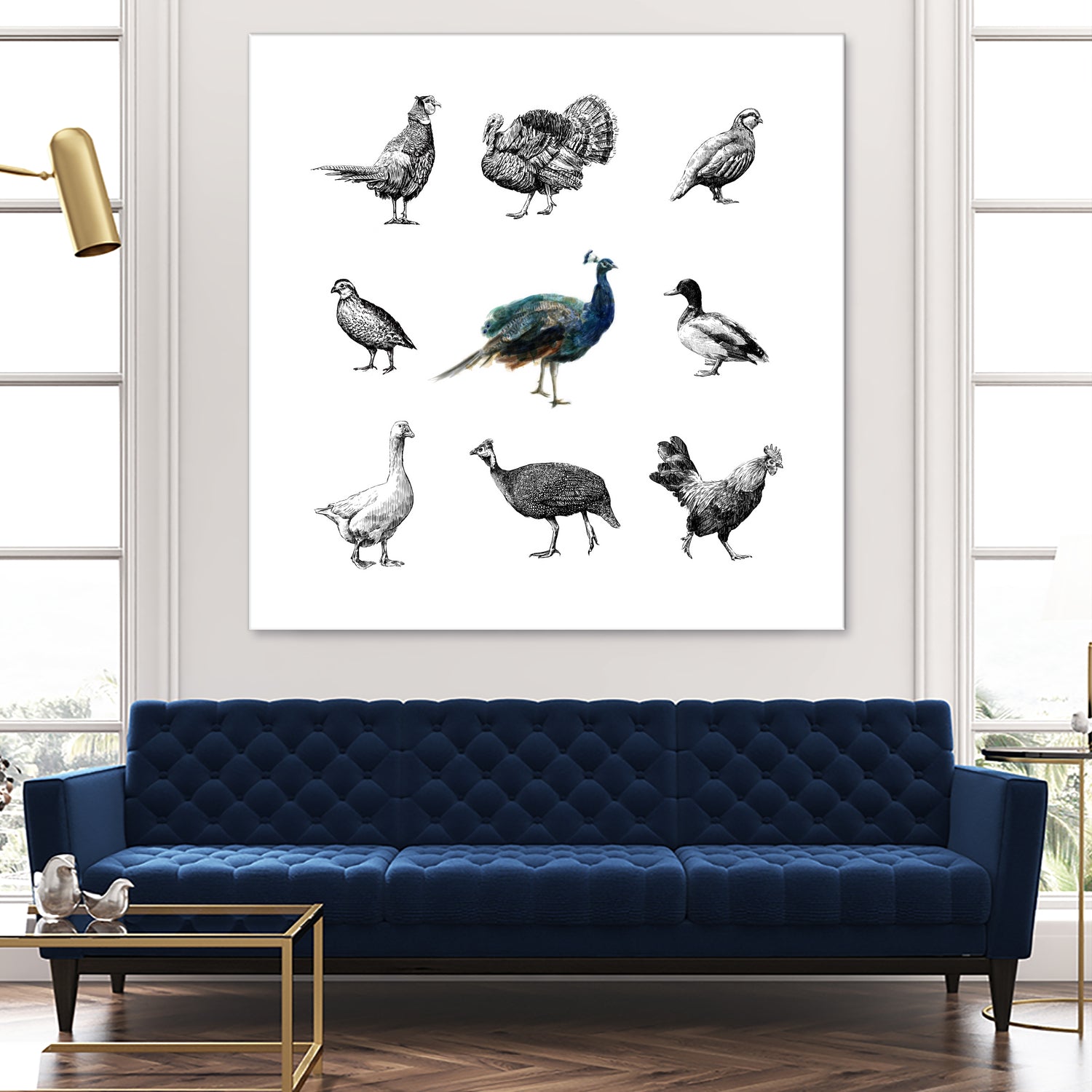 Bird Farm by Martina Dirce Carcano on GIANT ART - white digital painting