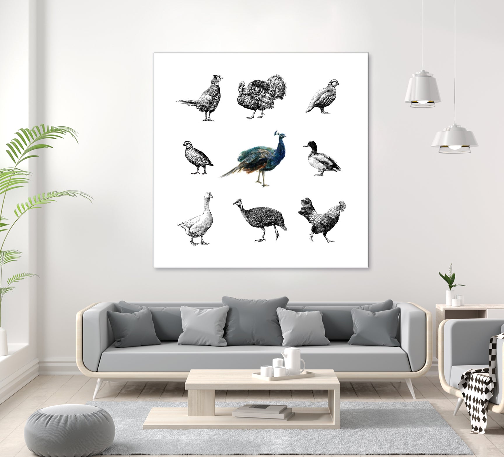 Bird Farm by Martina Dirce Carcano on GIANT ART - white digital painting