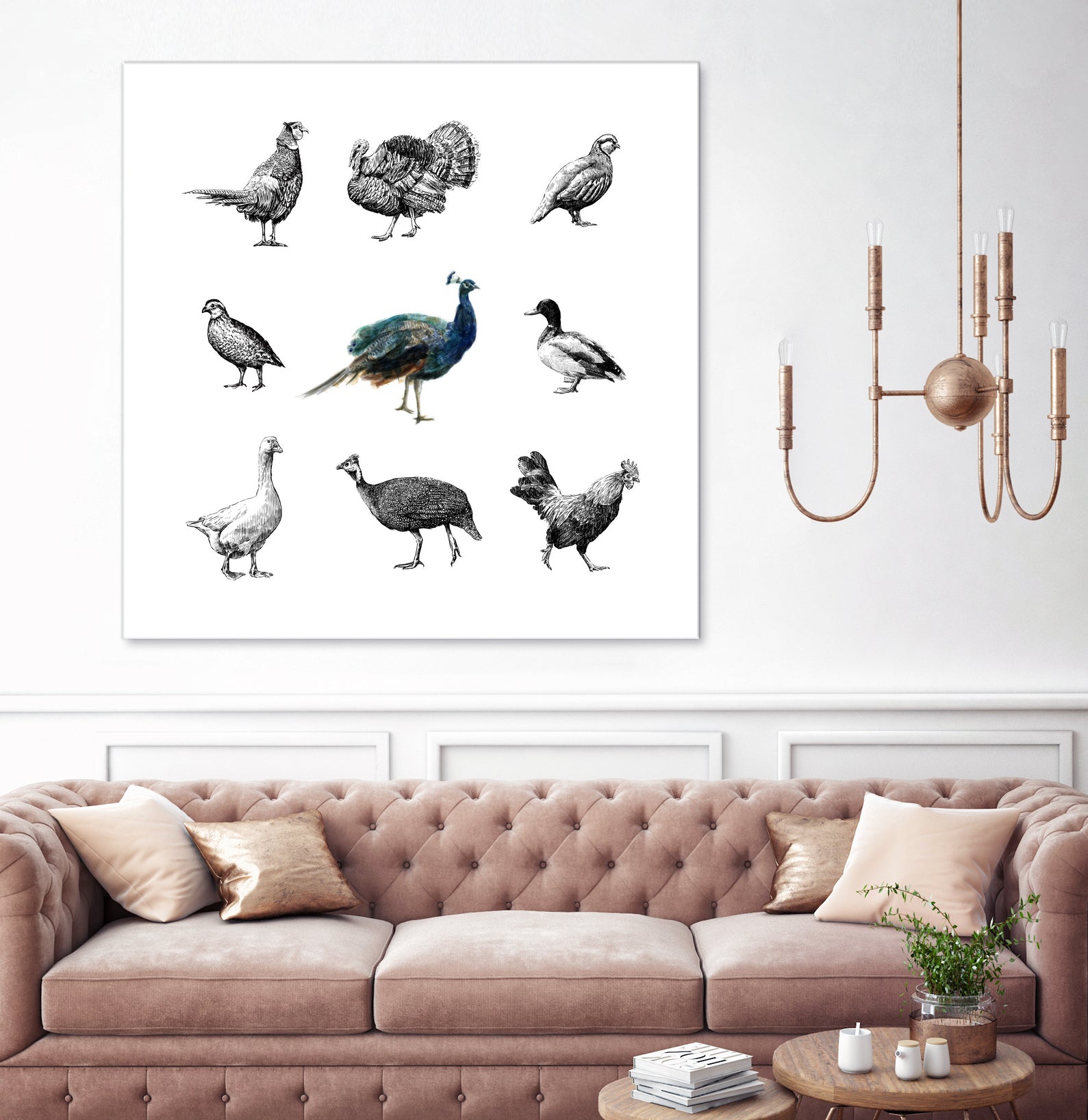 Bird Farm by Martina Dirce Carcano on GIANT ART - white digital painting