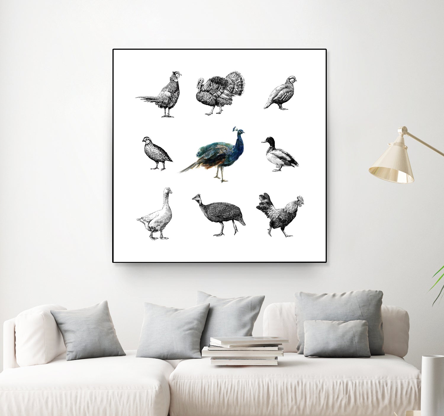 Bird Farm by Martina Dirce Carcano on GIANT ART - white digital painting