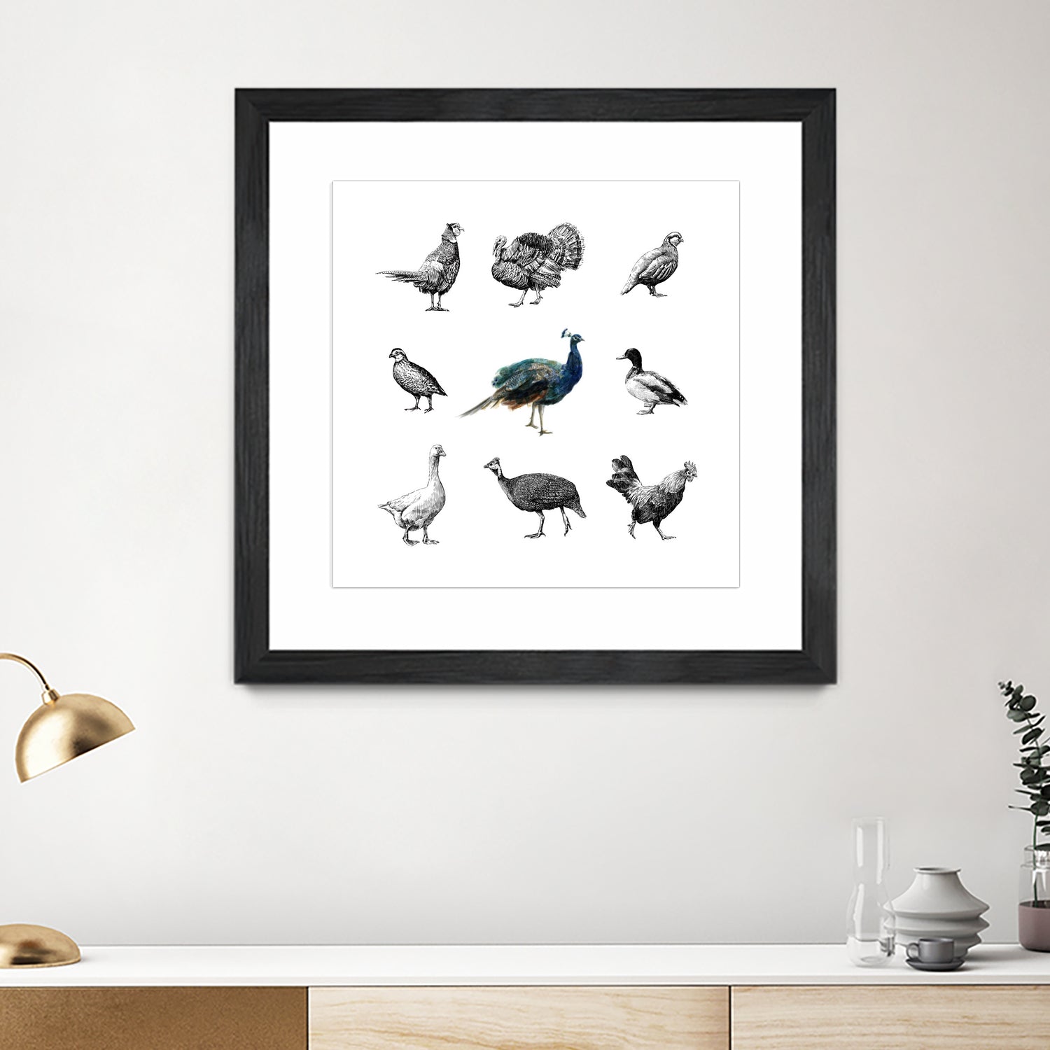 Bird Farm by Martina Dirce Carcano on GIANT ART - white digital painting