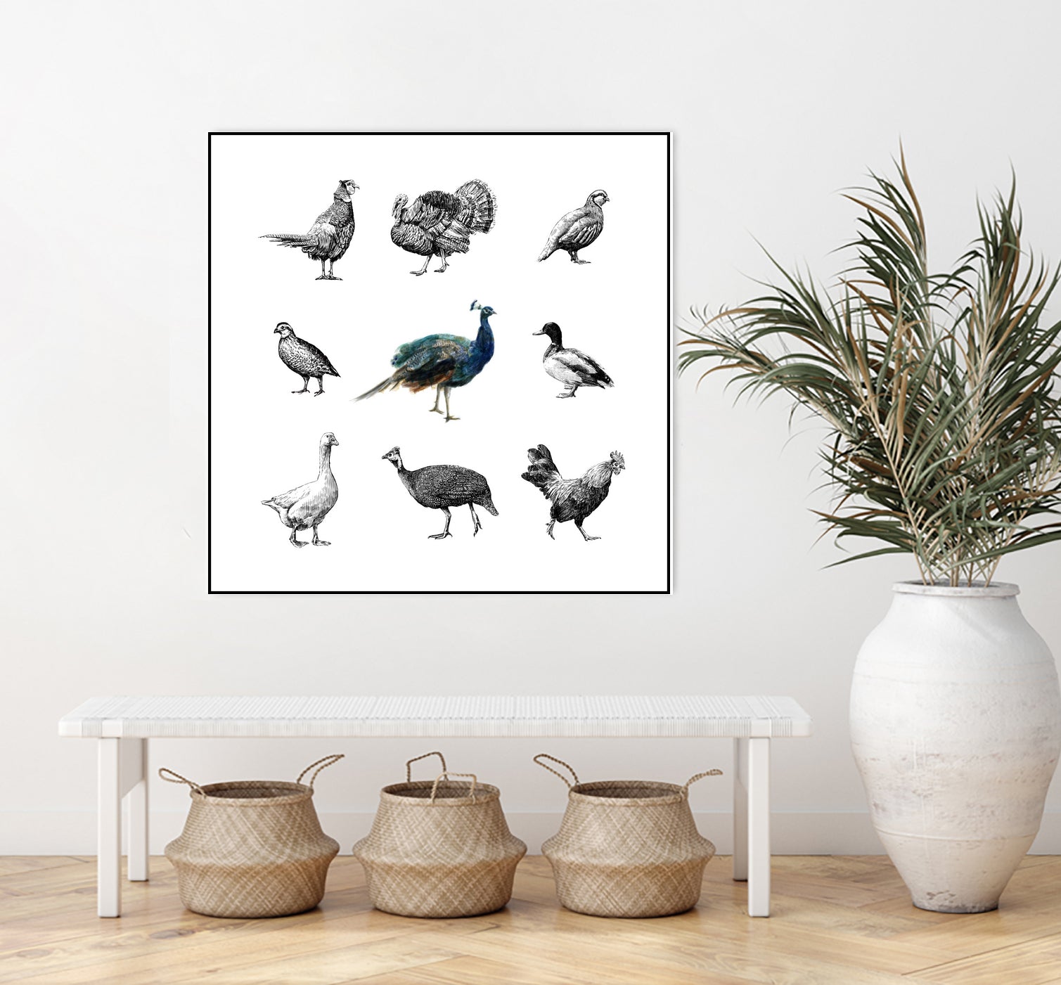 Bird Farm by Martina Dirce Carcano on GIANT ART - white digital painting