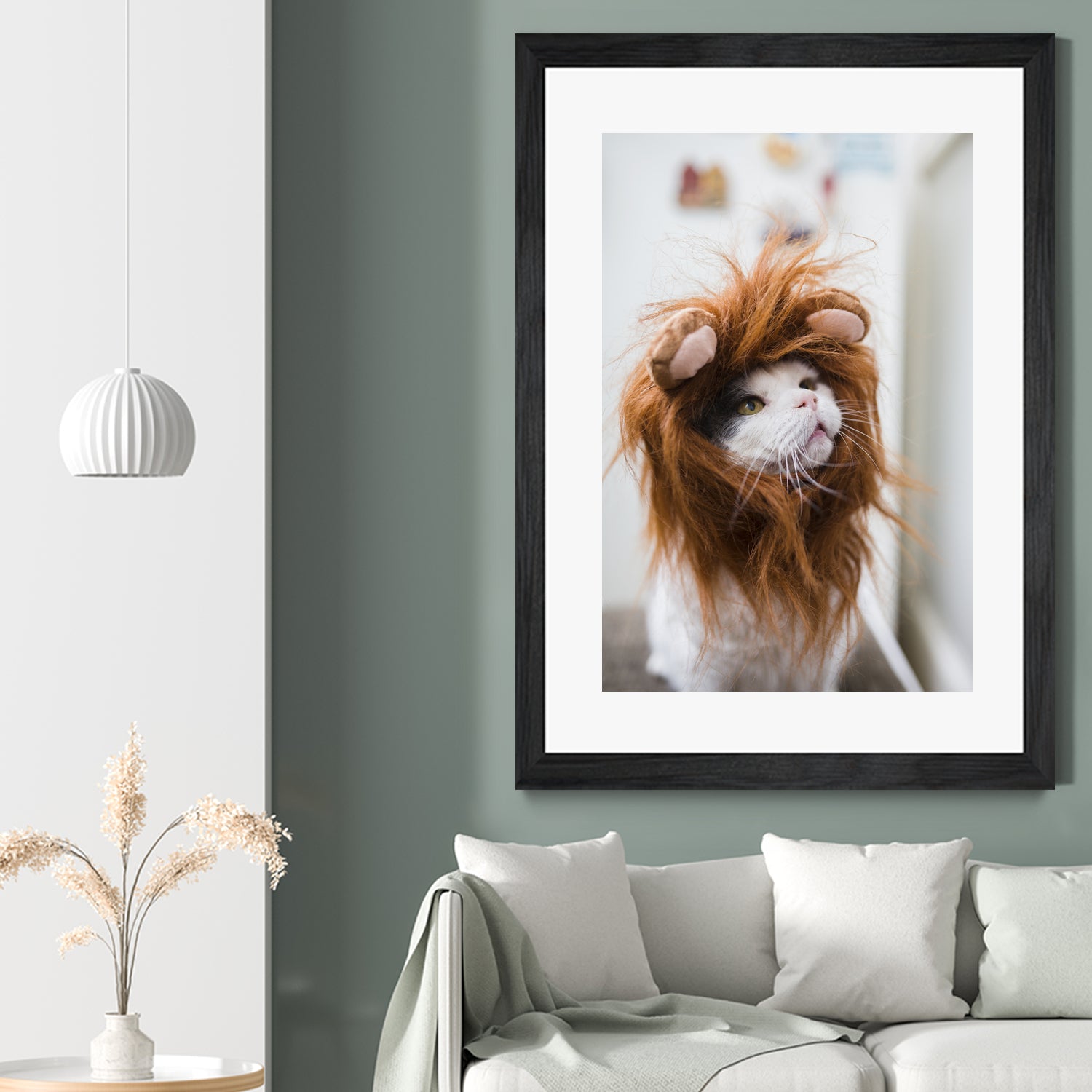 Cat lion by Jovana Rikalo on GIANT ART - orange photo manipulation