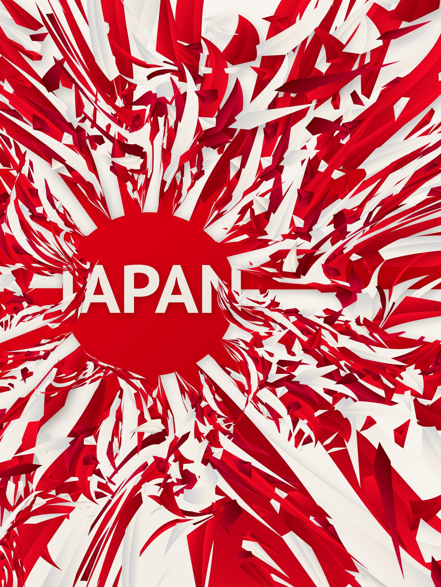 Japan by Danny Jardim on GIANT ART - red digital painting