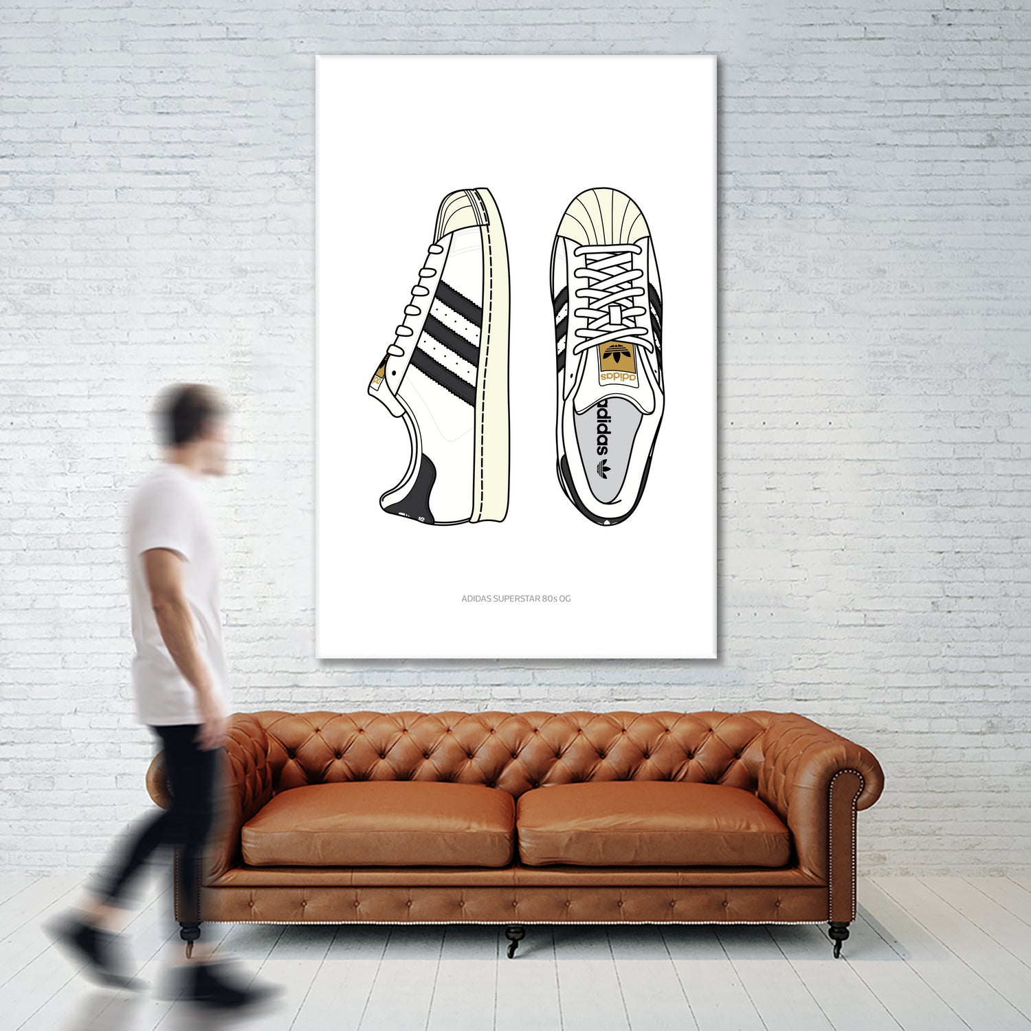 Adidas Superstar80s by Herinson Alvarez on GIANT ART - white digital drawing