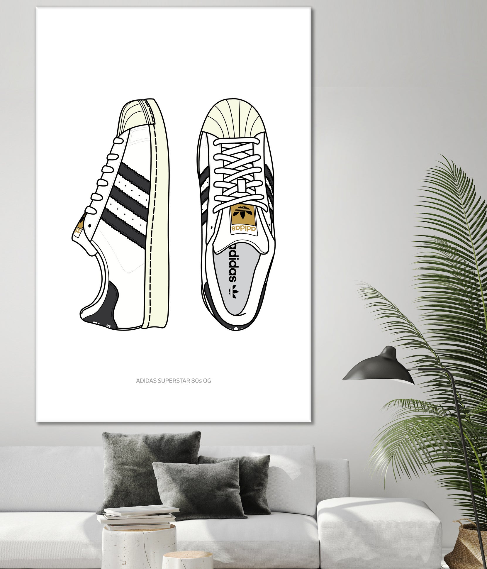 Adidas Superstar80s by Herinson Alvarez on GIANT ART - white digital drawing