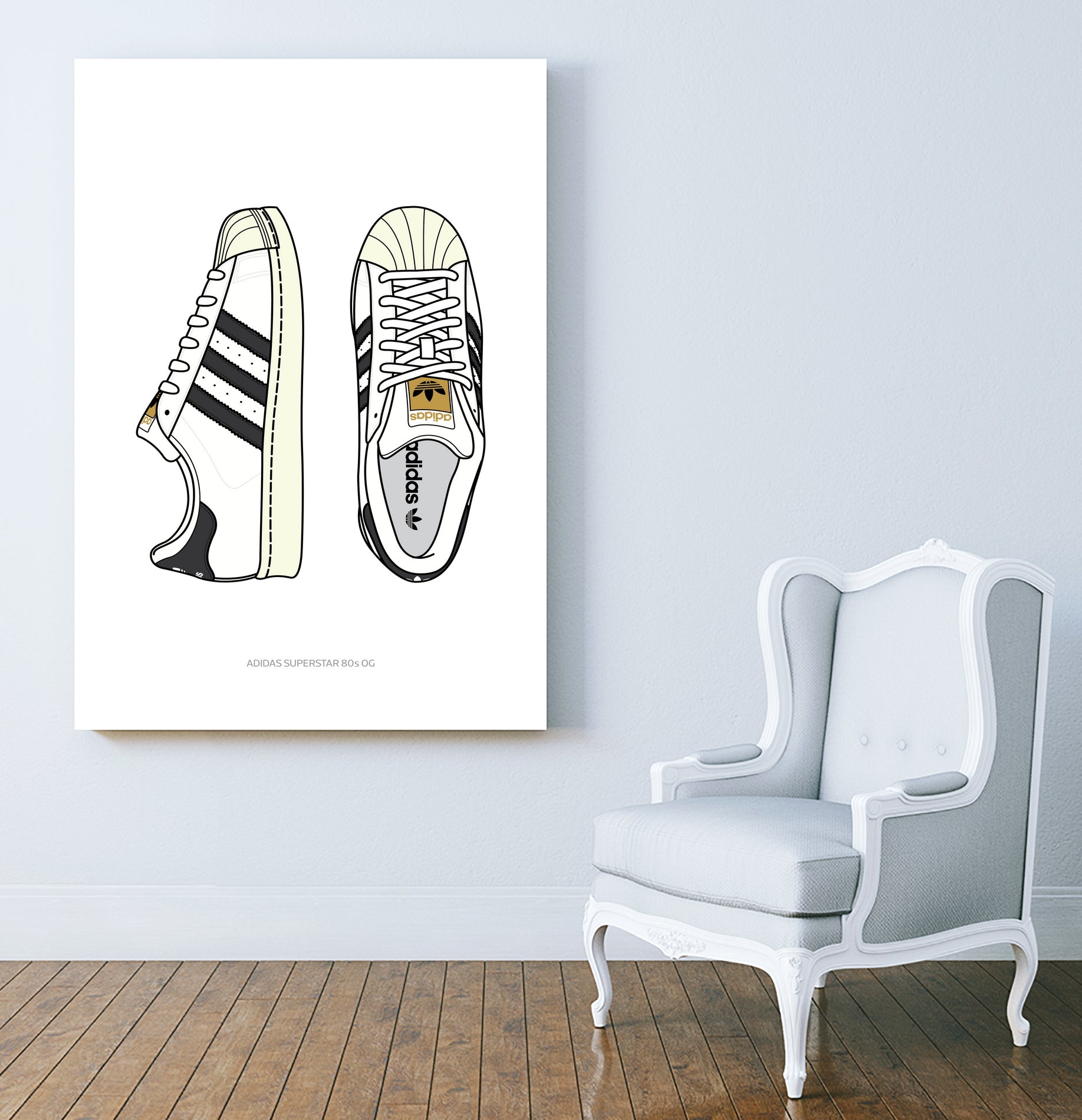 Adidas Superstar80s by Herinson Alvarez on GIANT ART - white digital drawing