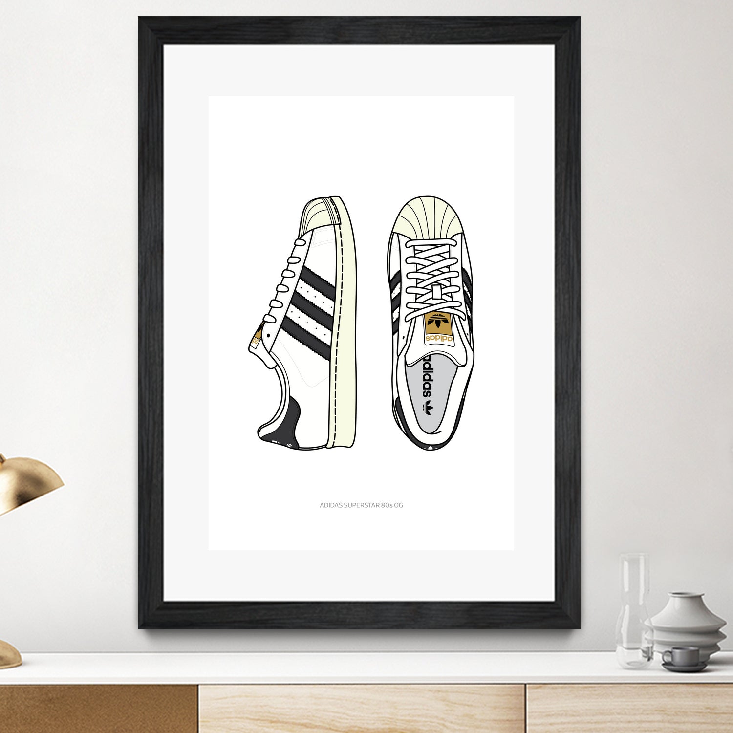 Adidas Superstar80s by Herinson Alvarez on GIANT ART - white digital drawing