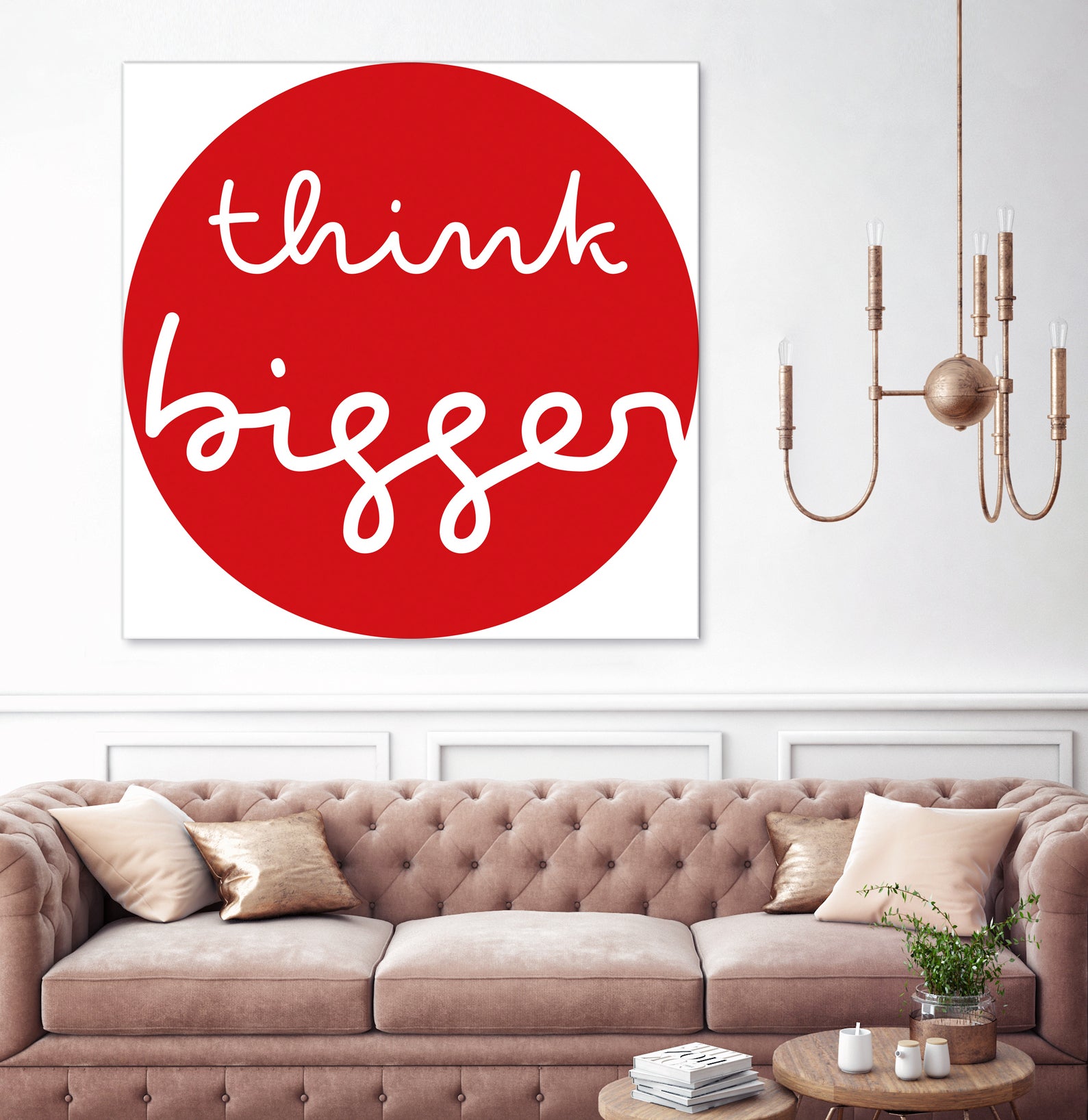 think bigger by Ralph Frankenberg on GIANT ART - red typography