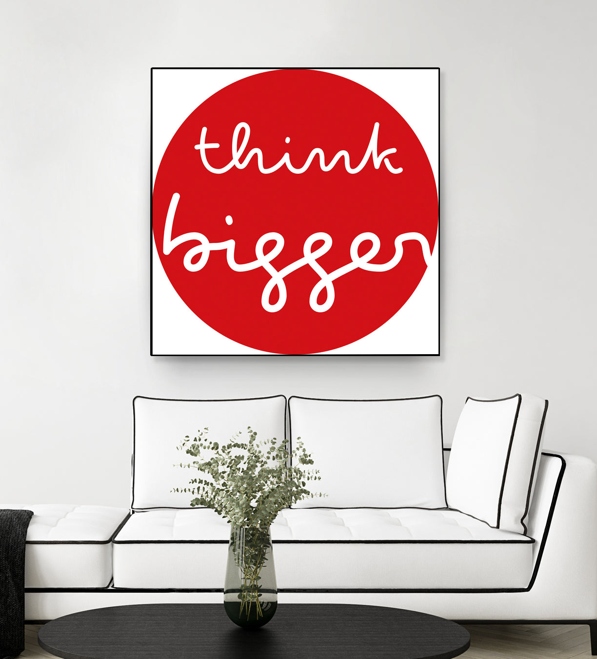 think bigger by Ralph Frankenberg on GIANT ART - red typography