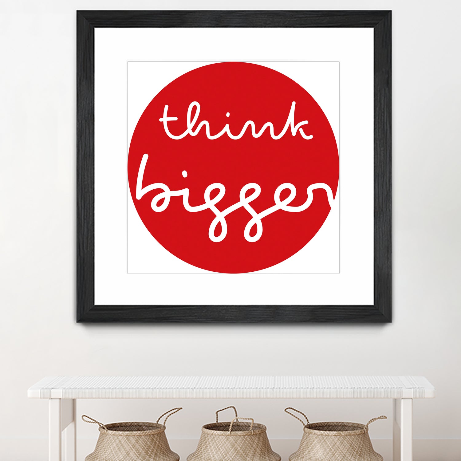 think bigger by Ralph Frankenberg on GIANT ART - red typography