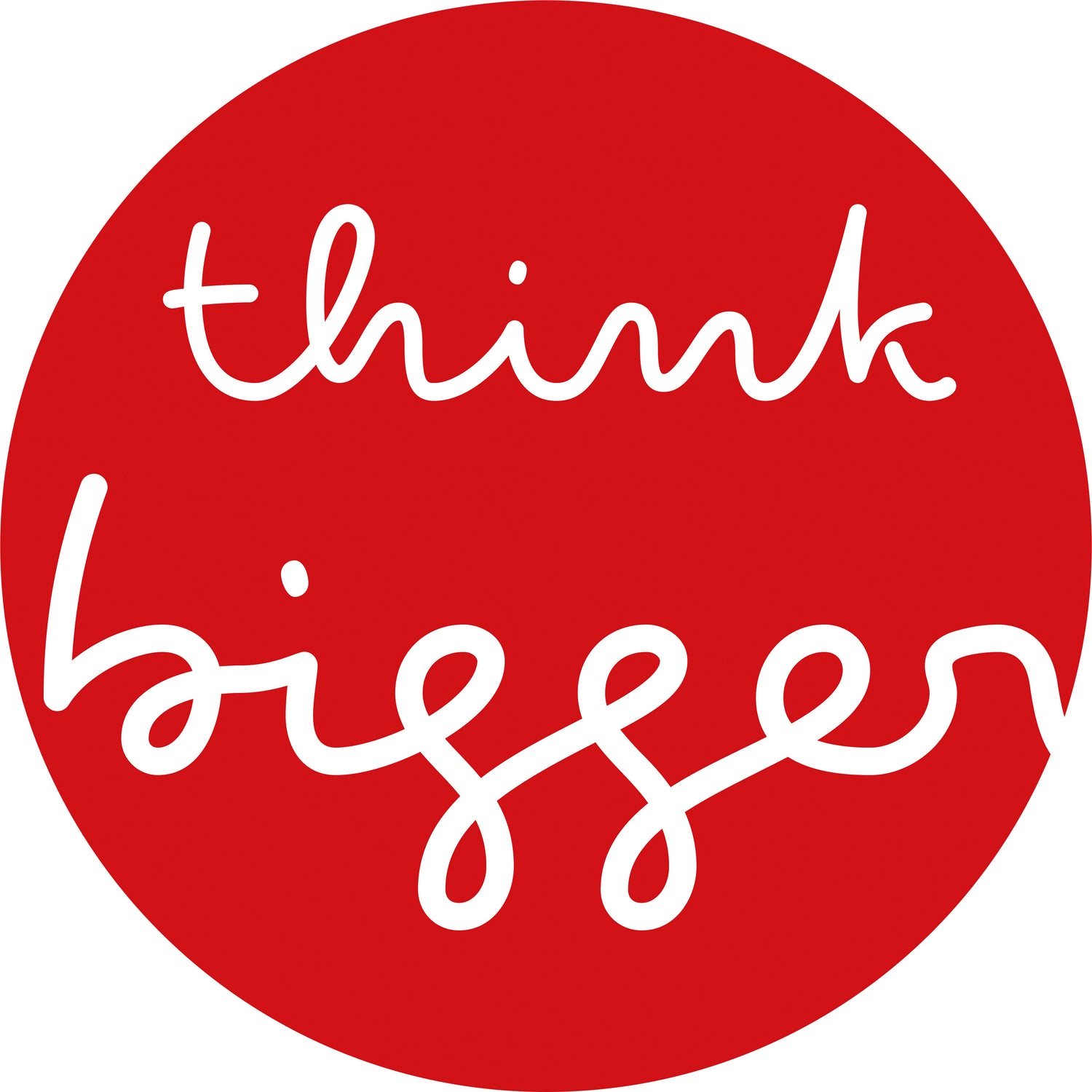 think bigger by Ralph Frankenberg on GIANT ART - red typography