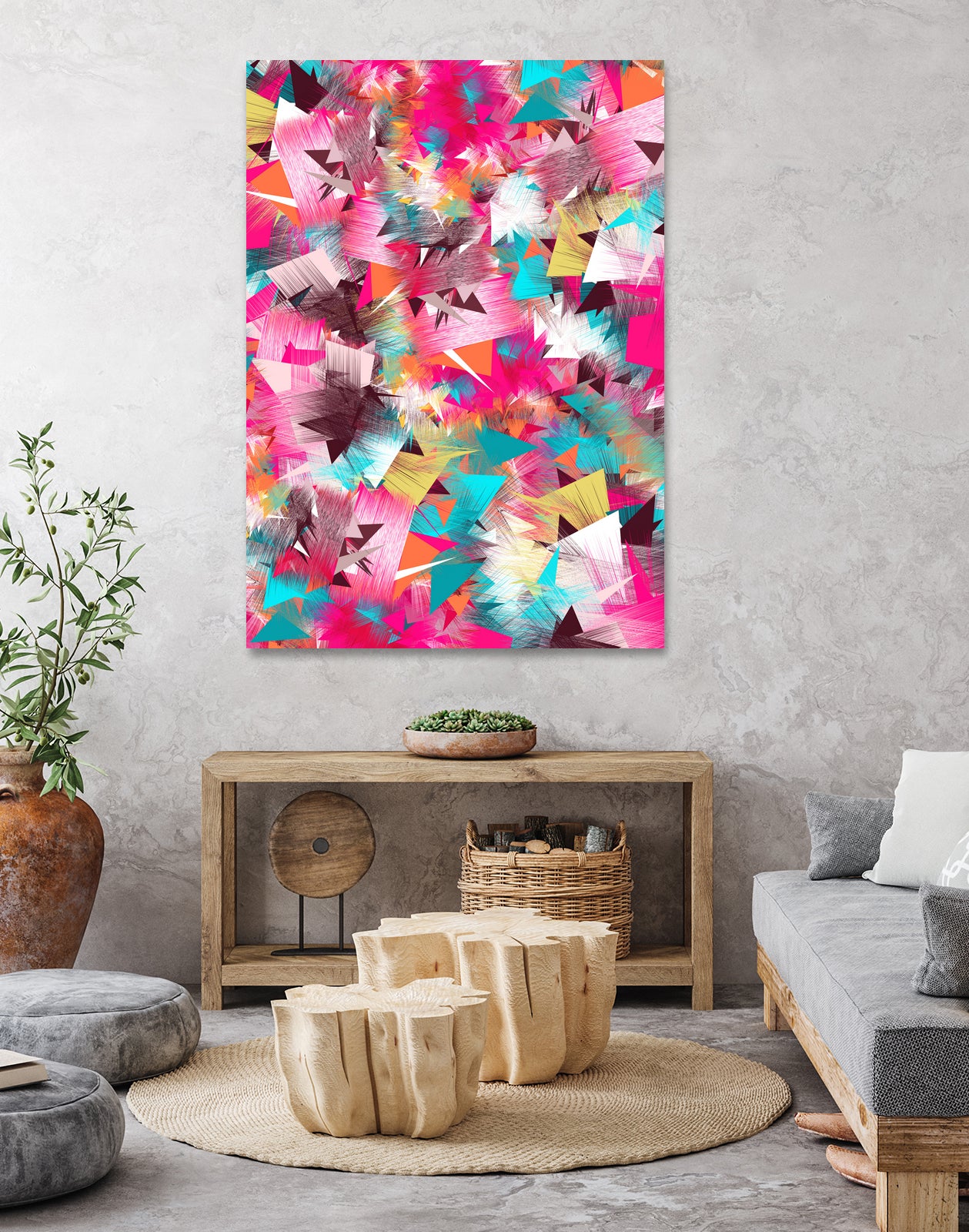 Colorful Place by Danny Jardim on GIANT ART - pink digital painting