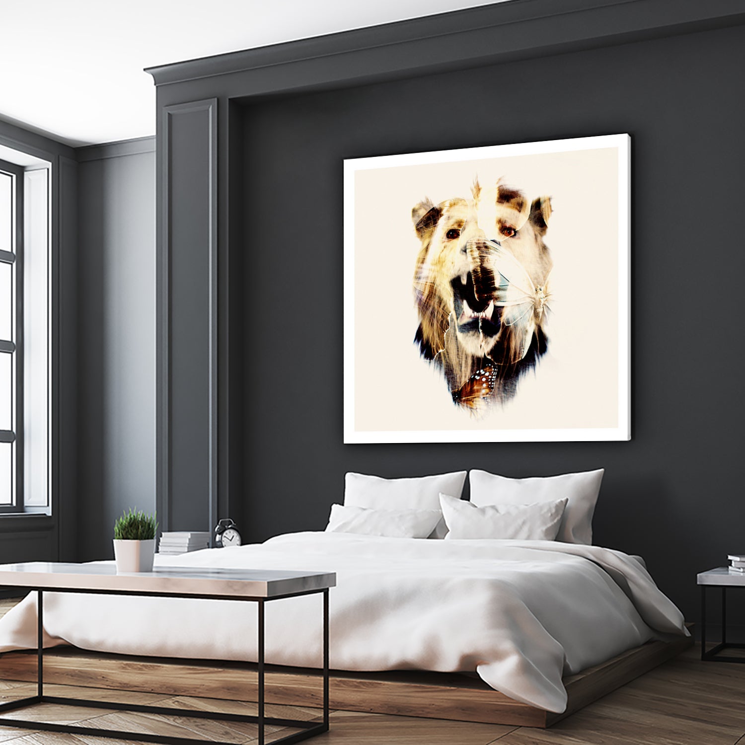 Butterfly Lion by Dan Mountford on GIANT ART - photo illustration