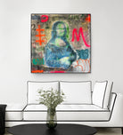 Monalisa graffiti by TULIO ALMEIDA on GIANT ART - gray mixed media