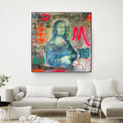 Monalisa graffiti by TULIO ALMEIDA on GIANT ART - gray mixed media