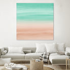 Touching Soft Emerald Beige Watercolor Abstract #1 #painting by Anita & Bella Jantz on GIANT ART - green digital painting