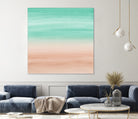 Touching Soft Emerald Beige Watercolor Abstract #1 #painting by Anita & Bella Jantz on GIANT ART - green digital painting