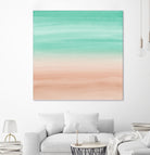 Touching Soft Emerald Beige Watercolor Abstract #1 #painting by Anita & Bella Jantz on GIANT ART - green digital painting