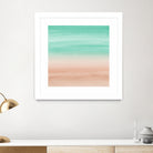 Touching Soft Emerald Beige Watercolor Abstract #1 #painting by Anita & Bella Jantz on GIANT ART - green digital painting