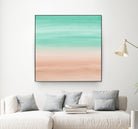 Touching Soft Emerald Beige Watercolor Abstract #1 #painting by Anita & Bella Jantz on GIANT ART - green digital painting