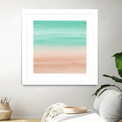 Touching Soft Emerald Beige Watercolor Abstract #1 #painting by Anita & Bella Jantz on GIANT ART - green digital painting