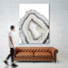 White Agate Gold Foil Glam #1 #gem #decor #art by Anita & Bella Jantz on GIANT ART - gray photo illustration