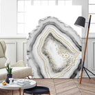 White Agate Gold Foil Glam #1 #gem #decor #art by Anita & Bella Jantz on GIANT ART - gray photo illustration