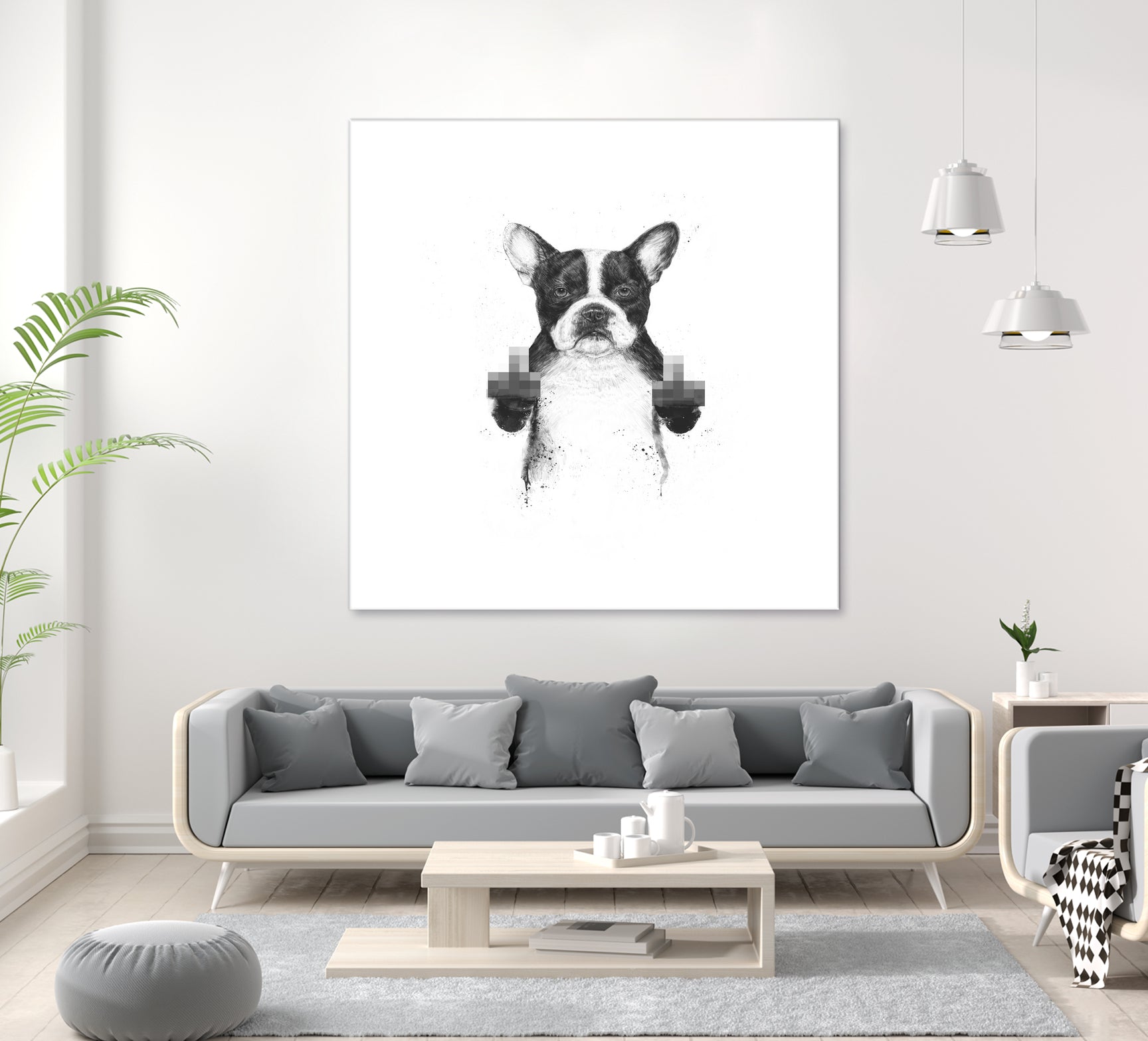 Censored dog by Solti Balázs on GIANT ART - white digital drawing