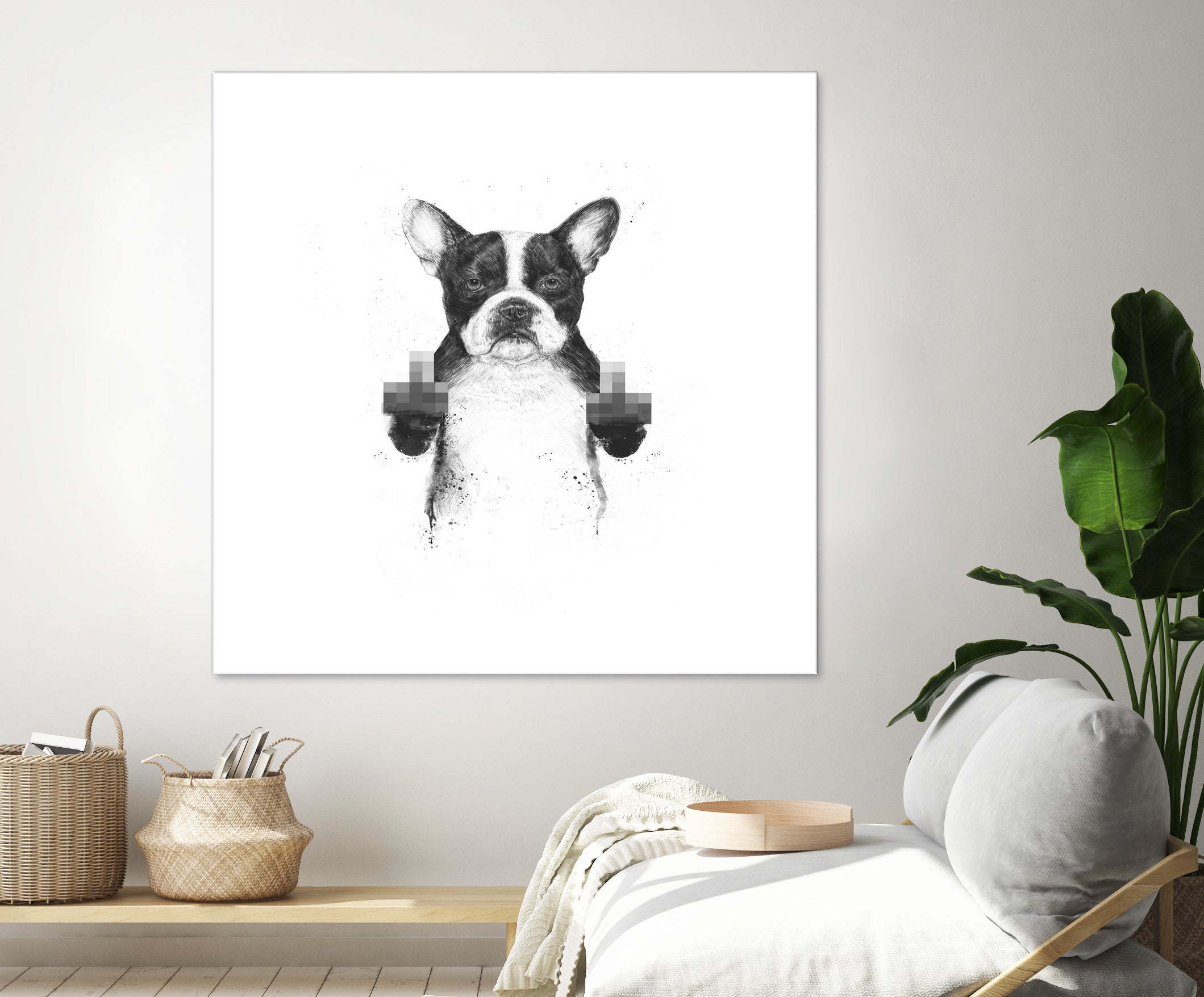 Censored dog by Solti Balázs on GIANT ART - white digital drawing