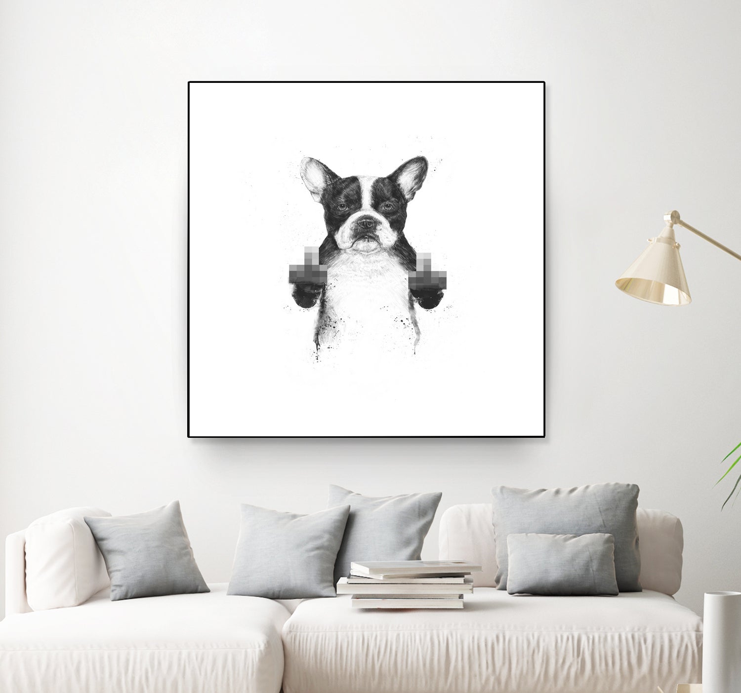 Censored dog by Solti Balázs on GIANT ART - white digital drawing