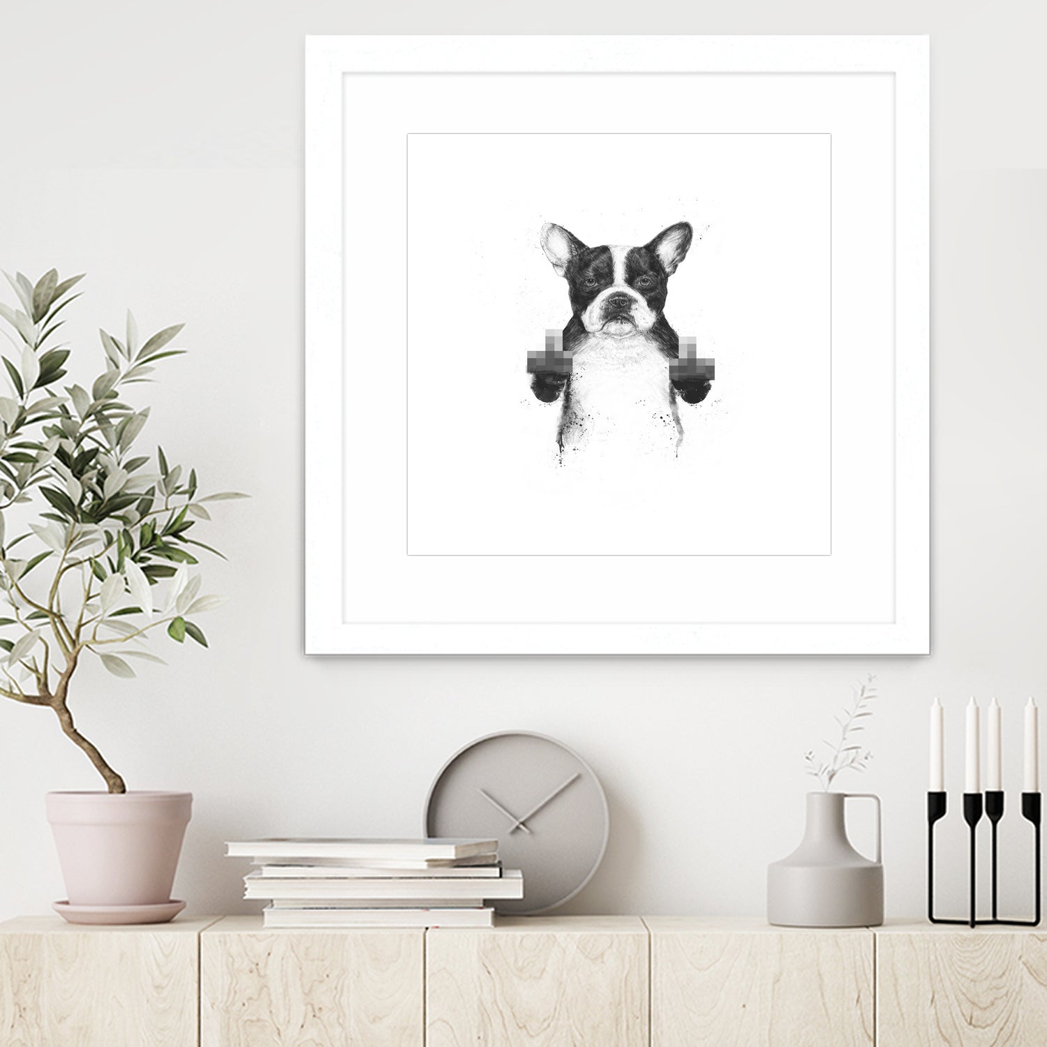 Censored dog by Solti Balázs on GIANT ART - white digital drawing