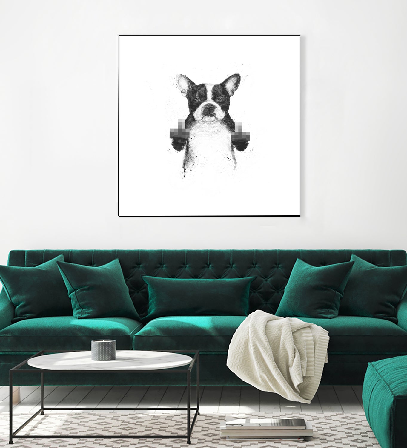 Censored dog by Solti Balázs on GIANT ART - white digital drawing