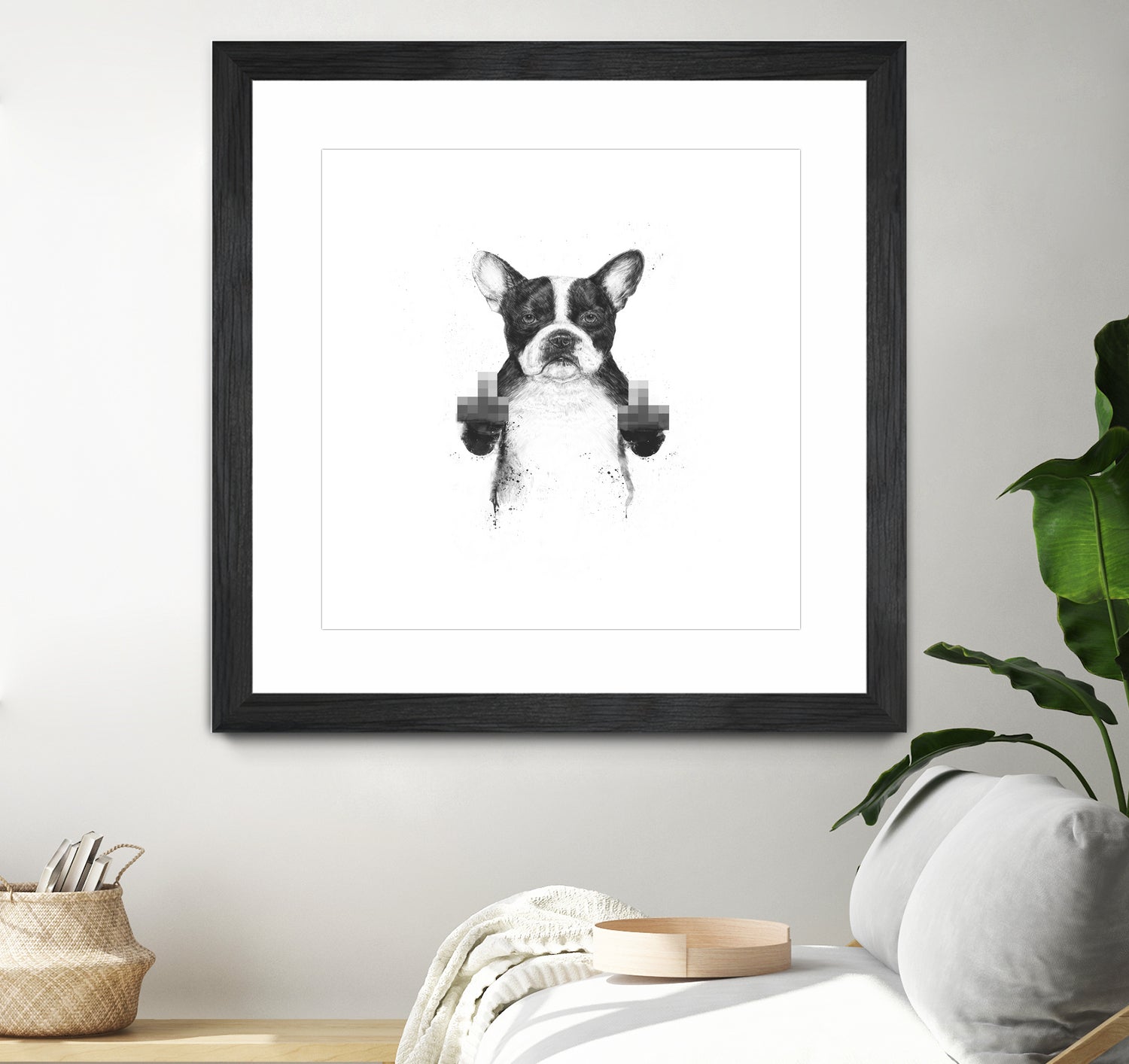 Censored dog by Solti Balázs on GIANT ART - white digital drawing