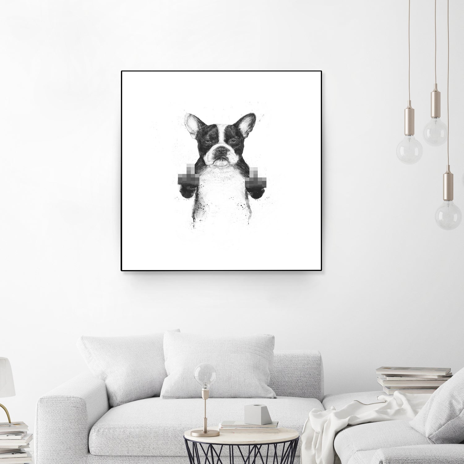 Censored dog by Solti Balázs on GIANT ART - white digital drawing