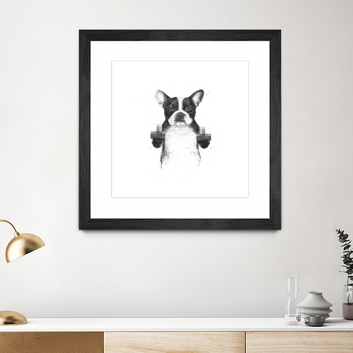 Censored dog by Solti Balázs on GIANT ART - white digital drawing