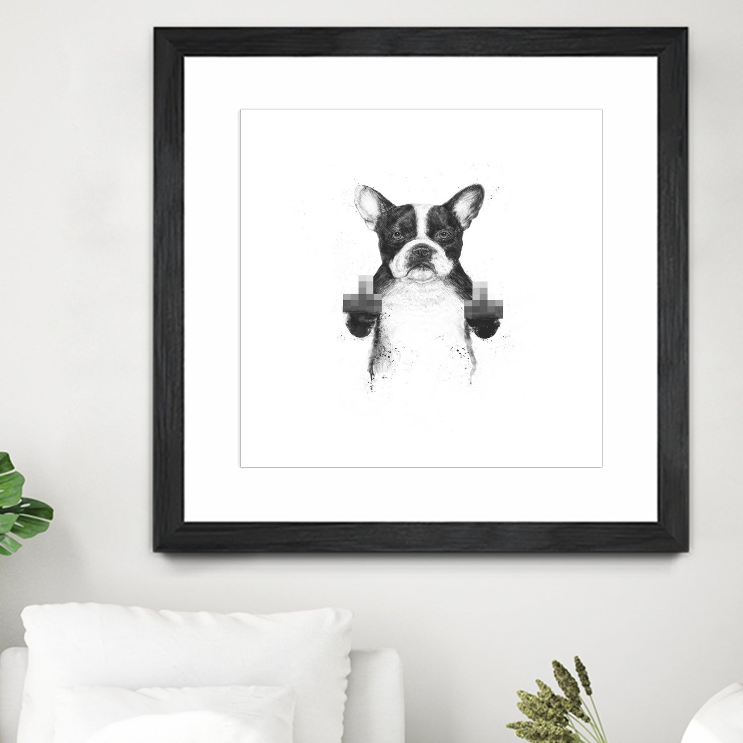 Censored dog by Solti Balázs on GIANT ART - white digital drawing