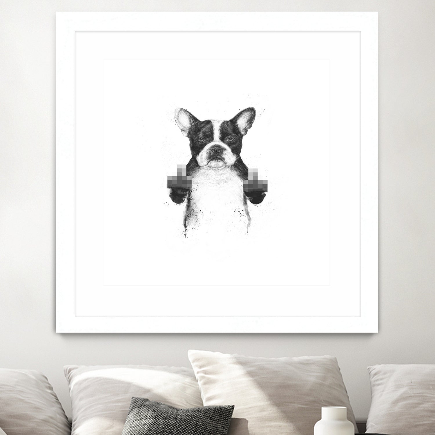 Censored dog by Solti Balázs on GIANT ART - white digital drawing