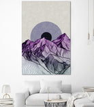 Surreal sunrise behind purple mountains by Menelaos Trompoukis on GIANT ART - fuchsia digital painting