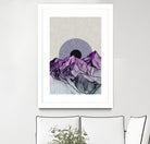 Surreal sunrise behind purple mountains by Menelaos Trompoukis on GIANT ART - fuchsia digital painting