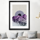 Surreal sunrise behind purple mountains by Menelaos Trompoukis on GIANT ART - fuchsia digital painting