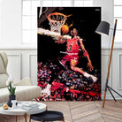 Michael Jordan by Igor Moura on GIANT ART - red digital painting