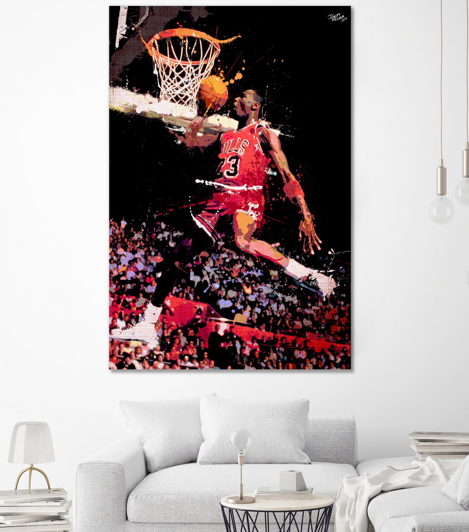 Michael Jordan by Igor Moura on GIANT ART - red digital painting