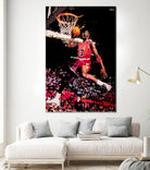 Michael Jordan by Igor Moura on GIANT ART - red digital painting