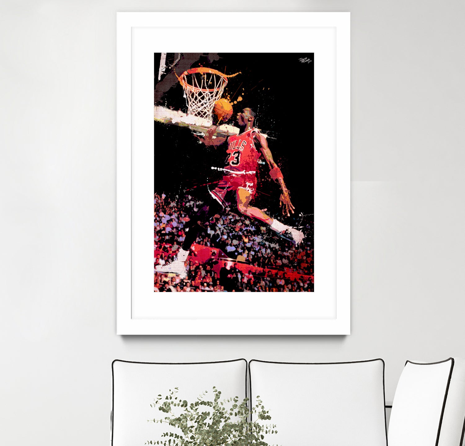 Michael Jordan by Igor Moura on GIANT ART - red digital painting