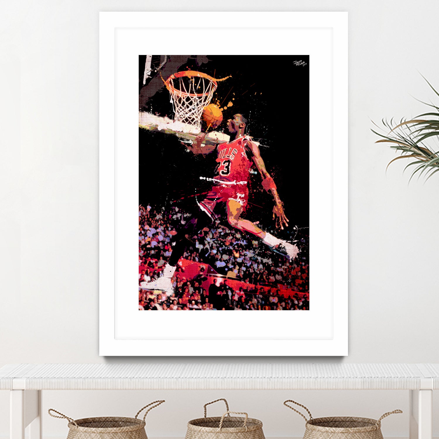 Michael Jordan by Igor Moura on GIANT ART - red digital painting