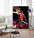 Michael Jordan by Igor Moura on GIANT ART - red digital painting