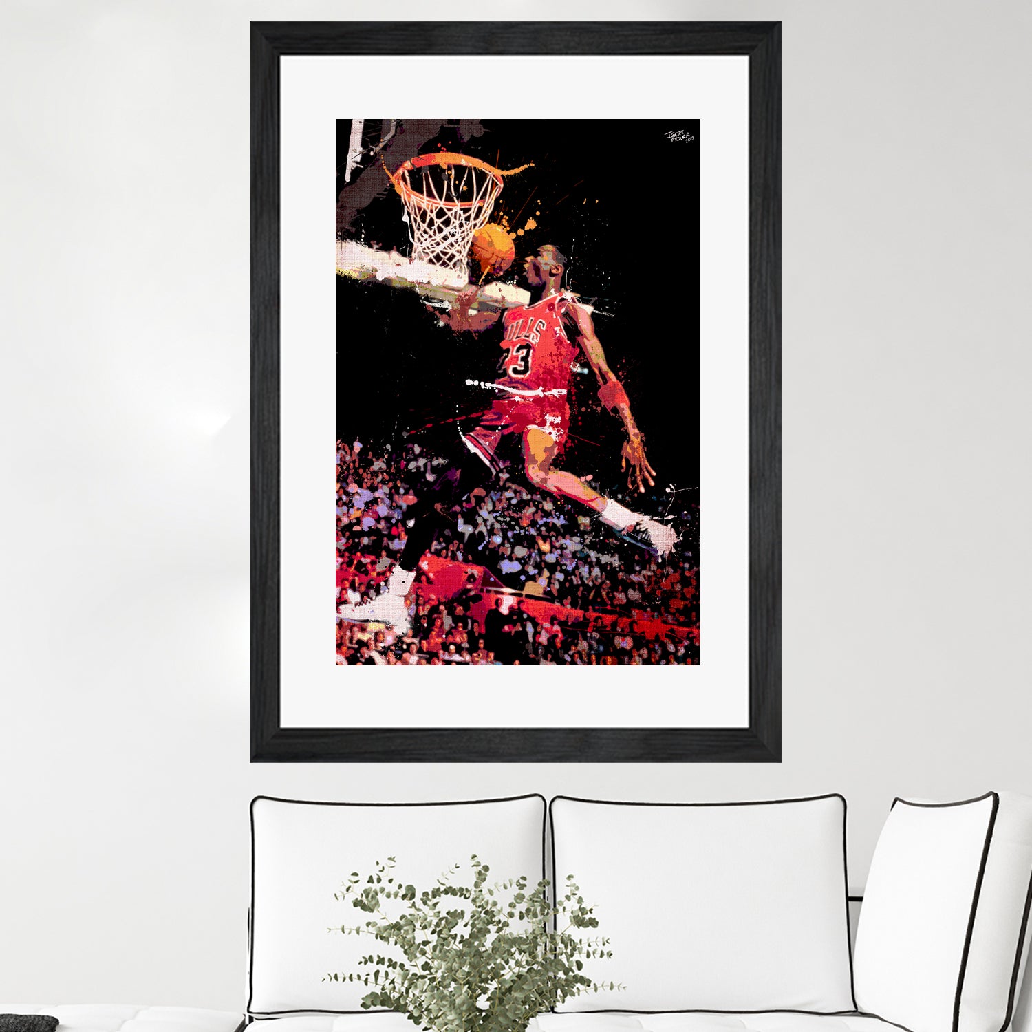 Michael Jordan by Igor Moura on GIANT ART - red digital painting