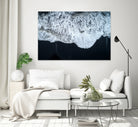 White Waters and Black Sand Coastal Landscape Photograph by Melissa Fague on GIANT ART - black photo illustration