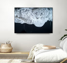 White Waters and Black Sand Coastal Landscape Photograph by Melissa Fague on GIANT ART - black photo illustration